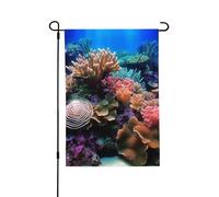 Bandiera da giardino per esterni bandiere di benvenuto 71 x 101 cm bandiera stagionale da cortile bandiera subacquea mondo corallo San Valentino bandiere per primavera decorazione casa