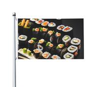 Bandiera da giardino per esterni con stampa di sushi giapponese, 0,9 x 1,5 m