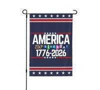 Bandiera da giardino per il 250° compleanno dell'America, 12x18, 1776-2026, cartello da giardino per il 250° anniversario dell'America, Dio benedica gli Stati Uniti, bandiere patriottiche per la casa