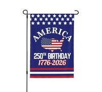 Bandiera da giardino per il 250° compleanno dell'America, 12x18, 1776-2026, cartello da giardino per il 250° anniversario dell'America, Dio benedica gli Stati Uniti, bandiere patriottiche per la casa
