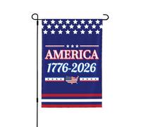 Bandiera da giardino per il 250° compleanno dell'America, 12x18, 1776-2026, cartello da giardino per il 250° anniversario dell'America, Dio benedica gli Stati Uniti, bandiere patriottiche per la casa