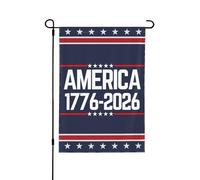Bandiera da giardino per il 250° compleanno dell'America, 12x18, 1776-2026, cartello da giardino per il 250° anniversario dell'America, Dio benedica gli Stati Uniti, bandiere patriottiche per la casa