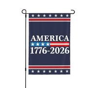 Bandiera da giardino per il 250° compleanno dell'America, 28"X40" 1776 2026, cartello da giardino per il 250° anniversario dell'America, Dio benedica gli Stati Uniti, bandiere patriottiche per la cas