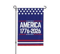 Bandiera da giardino per il 250° compleanno dell'America, 28"X40" 1776 2026, cartello da giardino per il 250° anniversario dell'America, Dio benedica gli Stati Uniti, bandiere patriottiche per la cas