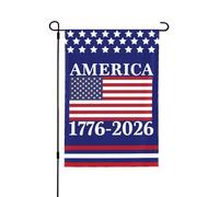 Bandiera da giardino per il 250° compleanno dell'America, 28"X40" 1776 2026, cartello da giardino per il 250° anniversario dell'America, Dio benedica gli Stati Uniti, bandiere patriottiche per la cas