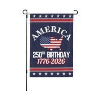 Bandiera da giardino per il 250° compleanno dell'America, 28"X40" 1776 2026, cartello da giardino per il 250° anniversario dell'America, Dio benedica gli Stati Uniti, bandiere patriottiche per la cas