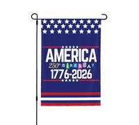 Bandiera da giardino per il 250° compleanno dell'America, 28"X40" 1776 2026, cartello da giardino per il 250° anniversario dell'America, Dio benedica gli Stati Uniti, bandiere patriottiche per la cas