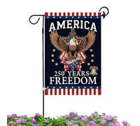 Bandiera da Giardino per il 4 Luglio - 30 x 40 cm Fronte Retro - Vessillo Esterno per il 250° Memorial Day - per Patio Balcone Cortile Prato Esterni Festa dei Veterani
