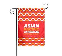 Bandiera da giardino per il mese del patrimonio asiatico-americano e delle isole del Pacifico, decorazione perfetta per cortile, 12x18 pollici, decorazione per esterni bifacciale, festa, arredamento p