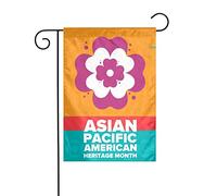 Bandiera da giardino per il mese del patrimonio asiatico-americano e delle isole del Pacifico, decorazione perfetta per cortile, 12x18 pollici, decorazione per esterni bifacciale, festa, arredamento p