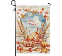 Bandiera da giardino per il raccolto autunnale del Ringraziamento, bandiere autunnali stagionali di zucca di tacchino per la decorazione della casa, decorazione per prato esterno su entrambi i lati