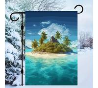 Bandiera da giardino per isole tropicali, unica per tutte le stagioni, resistente allo sbiadimento, squisita decorazione per festival, bandiere da giardino alla moda, stendardo di sfondo per cortile