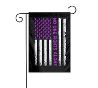 Bandiera da giardino per la consapevolezza della violenza domestica Decorazione perfetta per cortile 12x18 pollici Decorazione per esterni bifacciale Festa Decorazione fattoria Banner