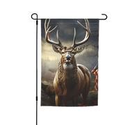 Bandiera da giardino per la stagione di caccia ai cervi Bandiera da giardino a doppia faccia per le vacanze 30,5 x 45,7 cm banner stagionale all'aperto per primavera estate prato portico decorazione