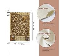 Bandiera da giardino per labirinto, con zucche stagionali, campo di mais, autunnale, marrone, double face, decorativa, per esterni, portico, prato, patio, terrazza, 30,5 x 45,7 cm