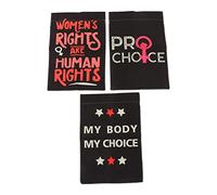 Bandiera da giardino per legge sull'aborto Bandiera da giardino per i diritti delle donne Bandiera da giardino per esterni Legge sull'aborto Materiale in lino premium Set da 3 (30x20 cm)