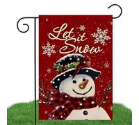 Bandiera da giardino per l'inverno,bandiera da giardino di Natale | bandiere di Natale - Bandiera da giardino fiocco di neve double face, bandiera decorativa da cortile da fattoria 18x12 pollici per