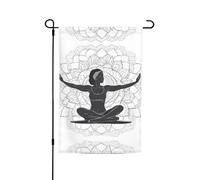 Bandiera da giardino per meditazione yoga, 30,5 x 45,7 cm, resistente bandiera decorativa in poliestere stampato su entrambi i lati, per cortile, patio e balcone