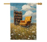 Bandiera da giardino per sedie, colore giallo brillante, ideale per libreria, paesaggi estivi, decorazione per esterni, double face, decorazione per prato per casa e feste, 71 x 101 cm