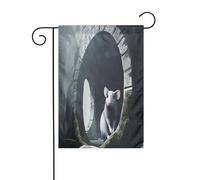 Bandiera da giardino personalizzabile: design unico e personalizzato per decorazioni esterne, regali perfetti per il giardinaggio, decorazioni natalizie e invernali, topo codardo in poliestere