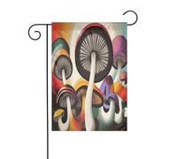 Bandiera da giardino personalizzabile: design unico e personalizzato per decorazioni esterne, regali perfetti per il giardinaggio, decorazioni natalizie e invernali, fungo magico in poliestere