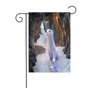 Bandiera da giardino personalizzabile: design unico personalizzato per decorazioni esterne, regali perfetti per il giardinaggio, decorazioni natalizie e invernali, rendering scimmia in poliestere