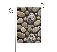 Bandiera da giardino Petoskey Stone Picture, decorazione da cortile, 12x18 pollici per giardino, terrazza, balcone