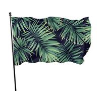 Bandiera da Giardino Piante Esotiche Tropicali Scure Cortile Casa Decorazione Esterna Bandiere Striscioni per Prato Patio 3x5 Ft