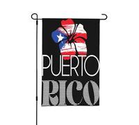 Bandiera da giardino portoricana Amapola Boricua, bandiera bifacciale, piccole bandiere per cortile, adatte per esterni o per decorazioni da giardino, patio, 18x12 pollici