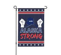 Bandiera da giardino Pray For Alaska 12x18 con supporto Alaska Strong Yard Sign, bandiera da casa, senza supporto, bifacciale P17