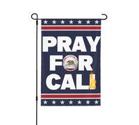 Bandiera da giardino Pray For California 28x40 Support California Strong Yard Sign Flag Dio benedica la bandiera della California senza supporto per bandiera