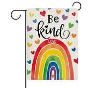 Bandiera da giardino Pride Rainbow Hearts Love Is Love Kindness Equality