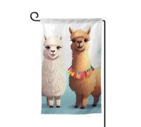 Bandiera da giardino primaverile 30,5 x 45,7 cm bandiera da giardino di benvenuto all'aperto doppia faccia lama alpaca stampa bandiera cortile vacanza fattoria decorazione stagionale per cortile