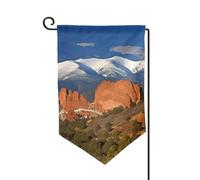 Bandiera da giardino primaverile, 30,5 x 45,7 cm, bandiera da giardino di benvenuto all'aperto, doppia faccia, picco del Colorado, stampa per cortile, vacanze, fattoria, decorazione stagionale per