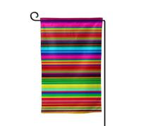 Bandiera da giardino primaverile 30,5 x 45,7 cm, bandiera da giardino di benvenuto all'aperto su entrambi i lati colorata a strisce messicane stampa bandiera per cortile vacanza fattoria decorazione