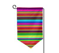 Bandiera da giardino primaverile 30,5 x 45,7 cm, bandiera da giardino di benvenuto all'aperto su entrambi i lati colorata a strisce messicane stampa bandiera per cortile vacanza fattoria decorazione