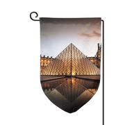 Bandiera da giardino primaverile, 30,5 x 45,7 cm, bandiera da giardino di benvenuto per esterni, stampa museo del Louvre a Parigi, decorazione stagionale per cortile