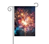 Bandiera da giardino primaverile 30,5 x 45,7 cm, bandiera esterna su entrambi i lati, bandiera stagionale di benvenuto per cortile, decorazione per esterni, fattoria, esplosione, fuochi d'artificio
