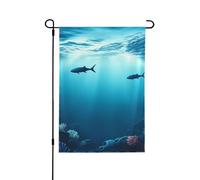 Bandiera da giardino primaverile silenziosa per ambienti sottomarini, vivace decorazione per esterni, per portico, cortile e patio, perfetta per primavera, estate e tutto l'anno, 71 x 101,6 cm