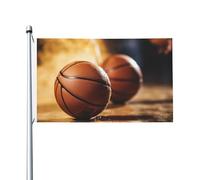 Bandiera da giardino professionale con stampa di pallacanestro da esterno, 9,1 x 1,