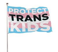Bandiera Da Giardino Protect Trans Kids Bandiera Da Cortile Lavabile Bandiere Decorative Antivento Garden Flag Per Esterno Festival Celebrazioni 90X152CM