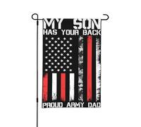 Bandiera da giardino "Proud Army Dad", piccola bandiera bifacciale per cortile, adatta per esterni o per decorazioni da giardino, patio, 18x12 pollici