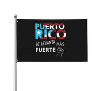 Bandiera Da Giardino Puerto Rico Se Levanta Más Fuerte Bandiera Da Cortile Lavabile Garden Flag Antivento Bandiere Decorative Per Celebrazioni Esterno Festival 90X152CM