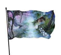 Bandiera da Giardino Ragazza Adolescente Amore Oceano Animali Cortile Casa Decorazione Esterna Bandiere Striscioni per Prato Patio 3x5 Ft