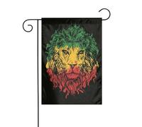 Bandiera da giardino Rasta ReggaeLeaf Lion, per esterni, patio, atmosfera natalizia, bandiera decorativa (30,5x45,7 cm)