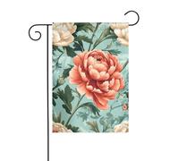 Bandiera da giardino retrò con motivo floreale vintage 30 x 45 cm verticale su entrambi i lati per fattoria vacanze esterne decorazioni per cortile bandiera