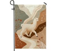 Bandiera da giardino rustica con lama marrone, graziosa decorazione a forma di animale per primavera estate, striscione in iuta su entrambi i lati per decorazione esterna del prato 30,5 x 45,7 cm