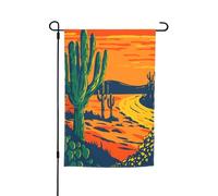 Bandiera Da Giardino Saguaro Cactus At Dusk In Saguaro National Park In Tucson Bandiere Decorative Colori Vivaci Bandiera Verticale Lavabile Garden Flag Per Festival Feste Celebrazioni 30X45CM