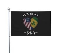 Bandiera Da Giardino Saint Vincent And The Grenadines It'S In My Dna Vincentian Usa Bandiere Decorative Lavabile Bandiera Da Cortile Durevole Garden Flag Per Esterno Festival 90X152CM