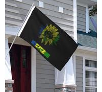 Bandiera Da Giardino Saint Vincent And The Grenadines Sunflower Bandierada Balcone Durevole Bandiere Decorative Colore Vivido Bandieradacortile Per Festival Esterno Feste 90X152CM
